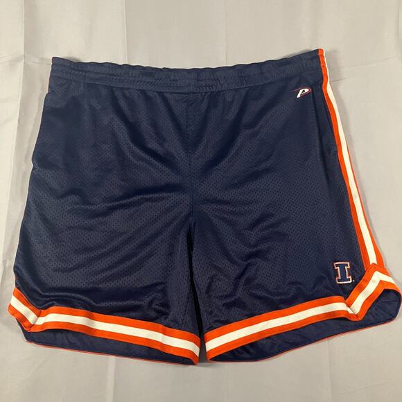 Illinois Fighting Illini Pro Player Men’s XXL NCAA Basketball Shorts Navy Orange - Picture 1 of 15